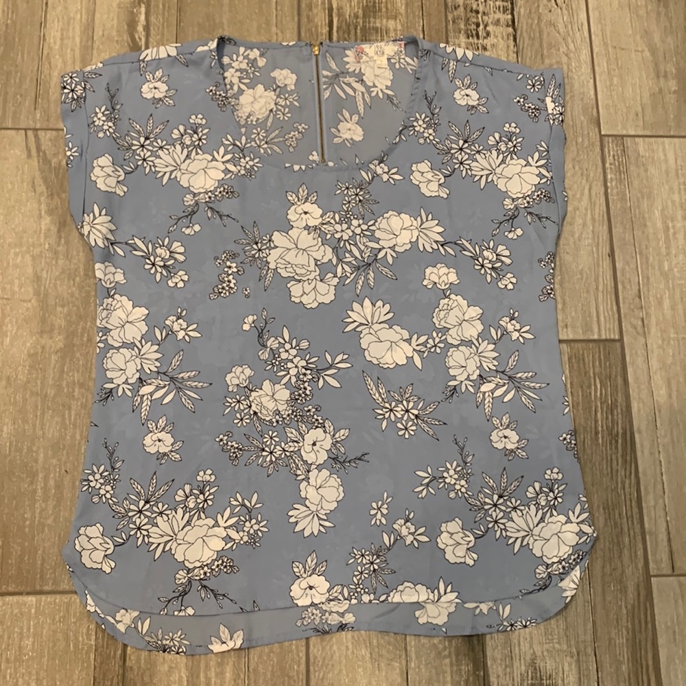 Pink Rose Floral Blouse